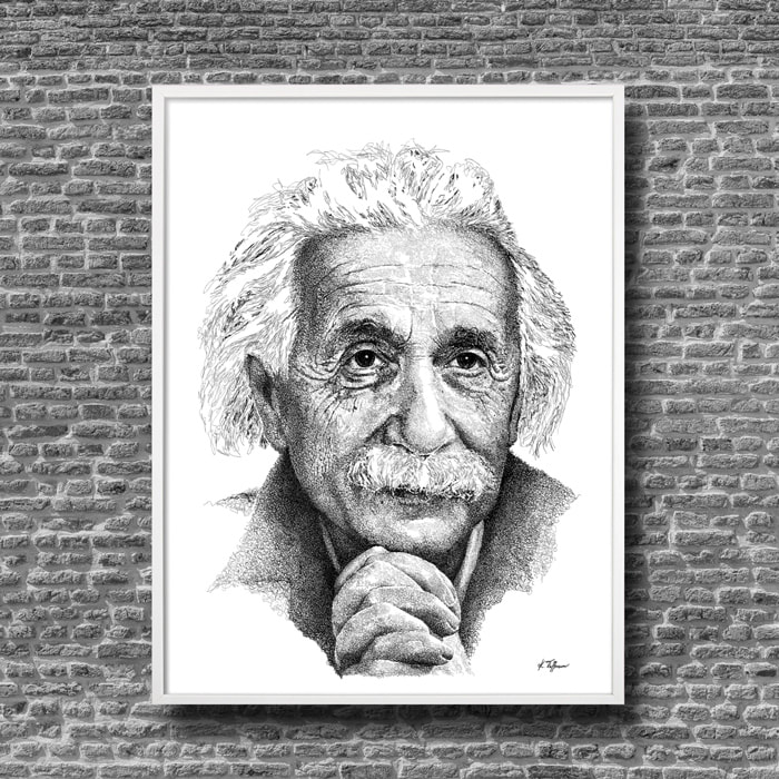 Albert Einstein Drawing by Fernando Cezan | Saatchi Art